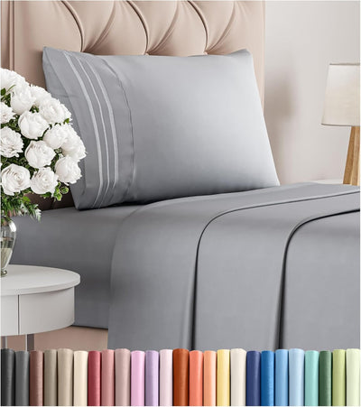 Premium Full Size 4-Piece Sheet Set – Ultra-Soft, Cooling & Wrinkle-Free Bedding with Deep Pockets