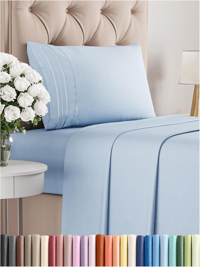 Premium Full Size 4-Piece Sheet Set – Ultra-Soft, Cooling & Wrinkle-Free Bedding with Deep Pockets
