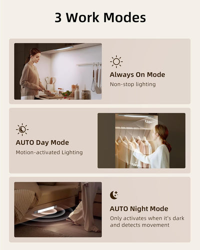 Rechargeable Motion Sensor Cabinet Light, 76 LEDs