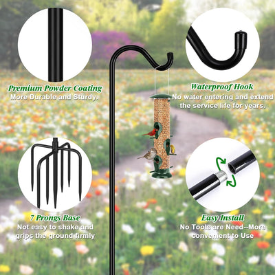 Adjustable Shepherd’s Hook with 7-Prong Base
