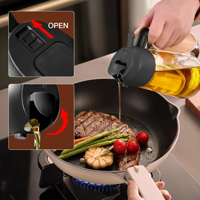 16oz Glass Olive Oil Sprayer & Dispenser