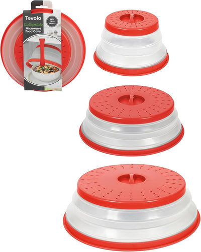 Silicone Microwave Splatter Covers – 3 Pack