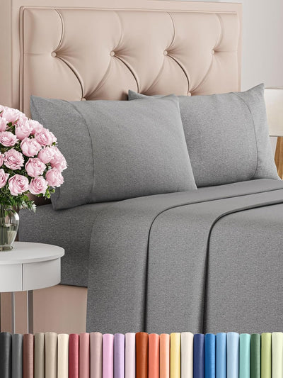 Premium Full Size 4-Piece Sheet Set – Ultra-Soft, Cooling & Wrinkle-Free Bedding with Deep Pockets