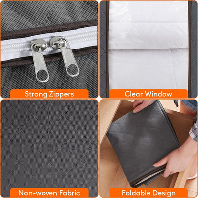 Foldable Clothes Storage Bags with Clear Window 