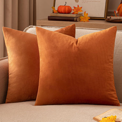 2 Premium Velvet Pillow Covers – Soft & Stylish Cushion Cases for Sofa, Bed & Car