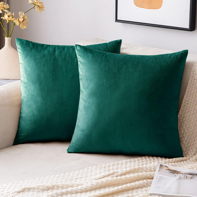 2 Premium Velvet Pillow Covers – Soft & Stylish Cushion Cases for Sofa, Bed & Car