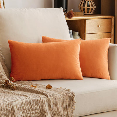 2 Premium Velvet Pillow Covers – Soft & Stylish Cushion Cases for Sofa, Bed & Car