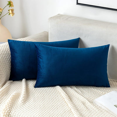 2 Premium Velvet Pillow Covers – Soft & Stylish Cushion Cases for Sofa, Bed & Car
