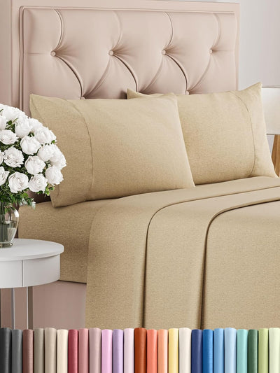 Premium Full Size 4-Piece Sheet Set – Ultra-Soft, Cooling & Wrinkle-Free Bedding with Deep Pockets