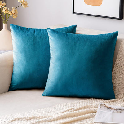 2 Premium Velvet Pillow Covers – Soft & Stylish Cushion Cases for Sofa, Bed & Car