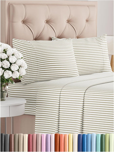 Premium Full Size 4-Piece Sheet Set – Ultra-Soft, Cooling & Wrinkle-Free Bedding with Deep Pockets