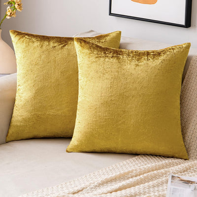 2 Premium Velvet Pillow Covers – Soft & Stylish Cushion Cases for Sofa, Bed & Car