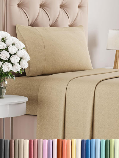 Premium Full Size 4-Piece Sheet Set – Ultra-Soft, Cooling & Wrinkle-Free Bedding with Deep Pockets