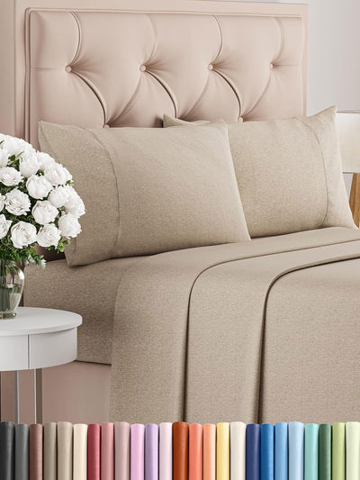 Premium Full Size 4-Piece Sheet Set – Ultra-Soft, Cooling & Wrinkle-Free Bedding with Deep Pockets