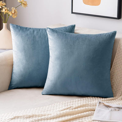 2 Premium Velvet Pillow Covers – Soft & Stylish Cushion Cases for Sofa, Bed & Car