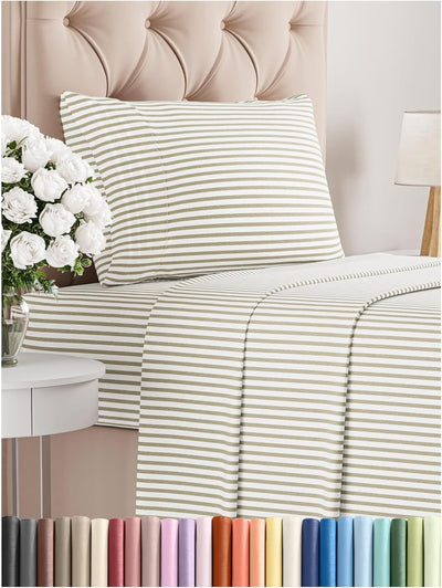 Premium Full Size 4-Piece Sheet Set – Ultra-Soft, Cooling & Wrinkle-Free Bedding with Deep Pockets