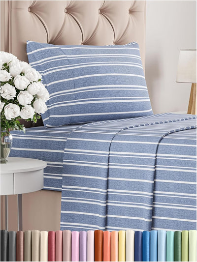 Premium Full Size 4-Piece Sheet Set – Ultra-Soft, Cooling & Wrinkle-Free Bedding with Deep Pockets