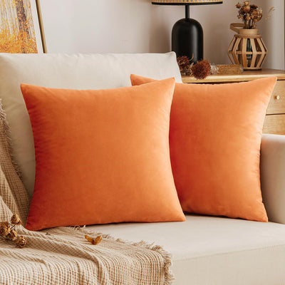2 Premium Velvet Pillow Covers – Soft & Stylish Cushion Cases for Sofa, Bed & Car