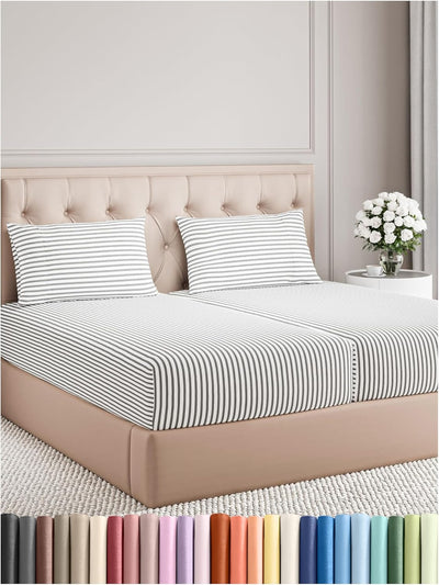Premium Full Size 4-Piece Sheet Set – Ultra-Soft, Cooling & Wrinkle-Free Bedding with Deep Pockets