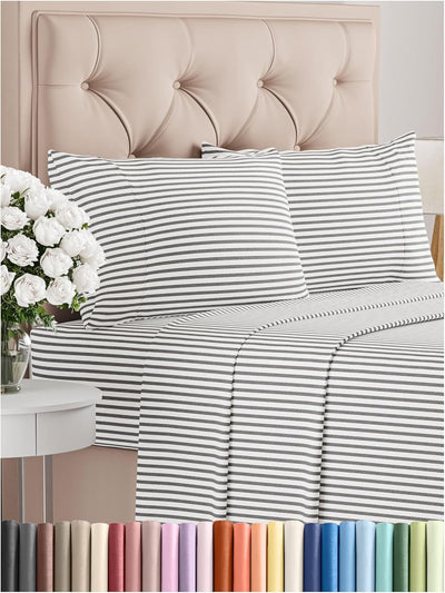 Premium Full Size 4-Piece Sheet Set – Ultra-Soft, Cooling & Wrinkle-Free Bedding with Deep Pockets