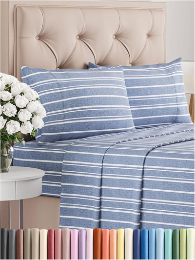 Premium Full Size 4-Piece Sheet Set – Ultra-Soft, Cooling & Wrinkle-Free Bedding with Deep Pockets