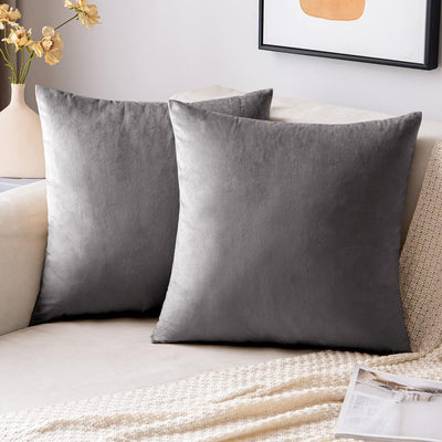 2 Premium Velvet Pillow Covers – Soft & Stylish Cushion Cases for Sofa, Bed & Car