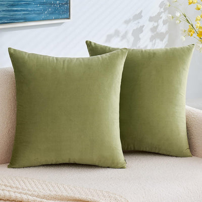 2 Premium Velvet Pillow Covers – Soft & Stylish Cushion Cases for Sofa, Bed & Car