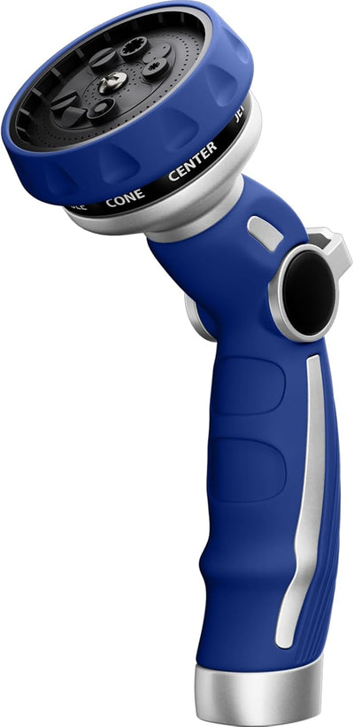 Heavy Duty Metal Hose Nozzle with 9 Spray Patterns