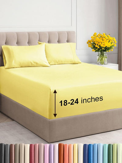 Premium 6-Piece King Sheet Set – Extra Deep Pockets, Cooling Comfort & Wrinkle-Free Softness