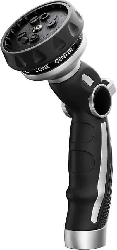 Heavy Duty Metal Hose Nozzle with 9 Spray Patterns