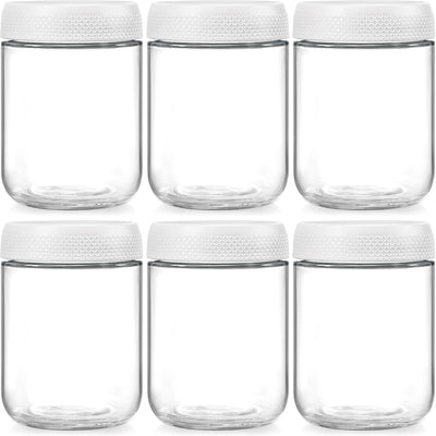 Glass Oats Containers – 16oz, 6 Pack