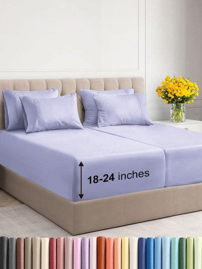 Premium 6-Piece King Sheet Set – Extra Deep Pockets, Cooling Comfort & Wrinkle-Free Softness