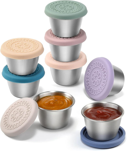 Stainless Steel Sauce Cups – 8 Pack