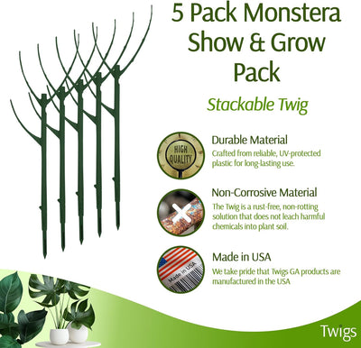Stackable Monstera Plant Support Stakes