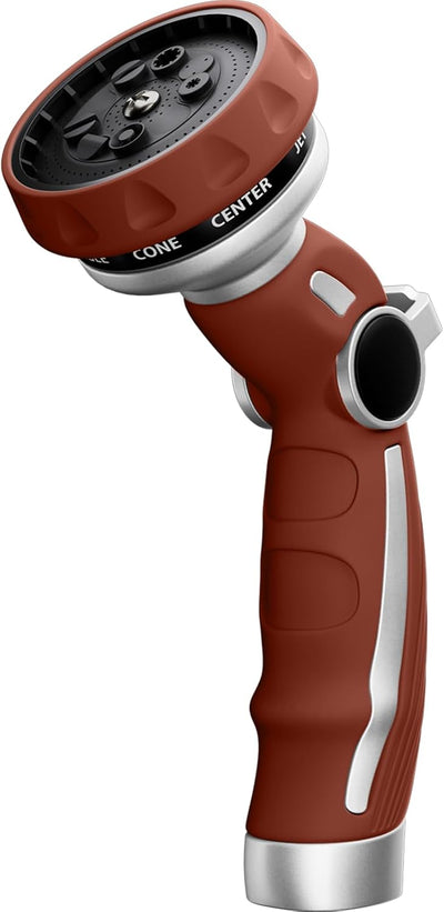 Heavy Duty Metal Hose Nozzle with 9 Spray Patterns