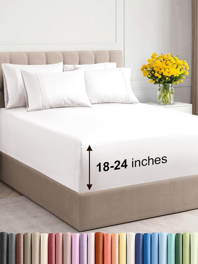 Premium 6-Piece King Sheet Set – Extra Deep Pockets, Cooling Comfort & Wrinkle-Free Softness