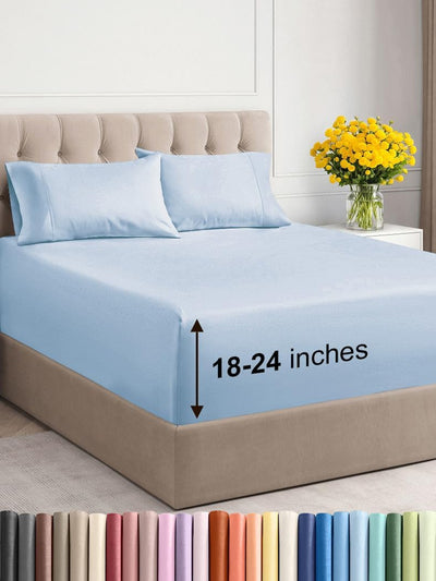Premium 6-Piece King Sheet Set – Extra Deep Pockets, Cooling Comfort & Wrinkle-Free Softness