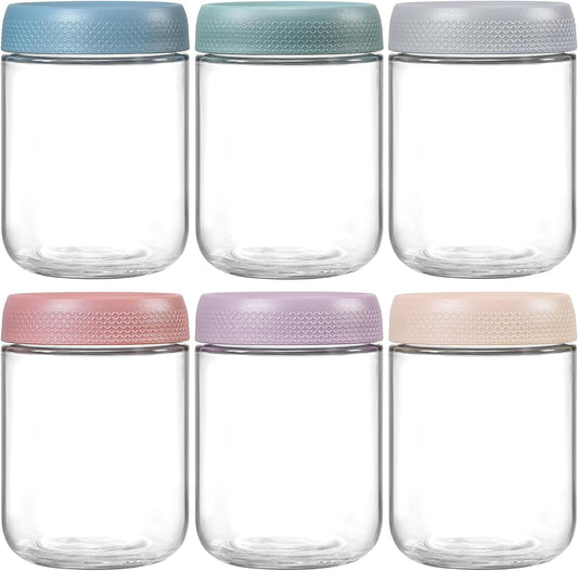 Glass Oats Containers – 16oz, 6 Pack