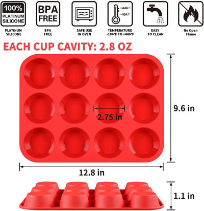 Silicone Muffin Pan – 12 Cup
