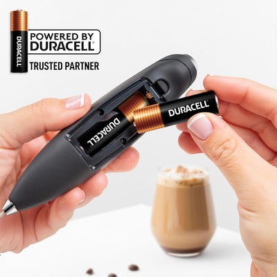 Powerful Handheld Milk Frother with Stand & Batteries