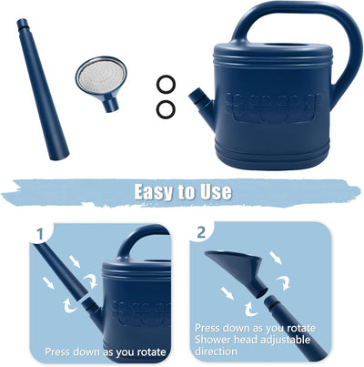 2 Gallon Outdoor Watering Can with Long Spout