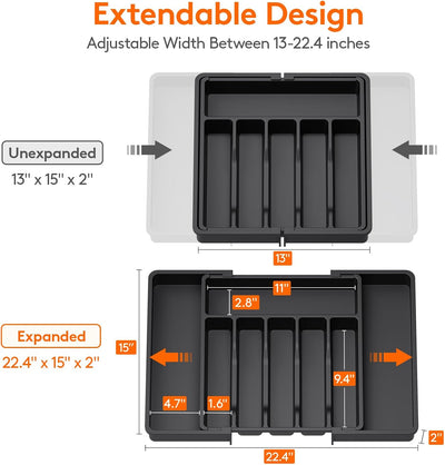 Expandable Silverware Drawer Organizer