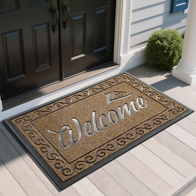 Heavy Duty Welcome Mat for Indoor & Outdoor Use