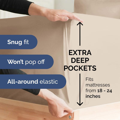 Premium 6-Piece King Sheet Set – Extra Deep Pockets, Cooling Comfort & Wrinkle-Free Softness