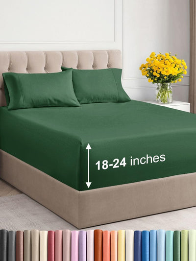 Premium 6-Piece King Sheet Set – Extra Deep Pockets, Cooling Comfort & Wrinkle-Free Softness