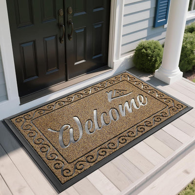 Heavy Duty Welcome Mat for Indoor & Outdoor Use