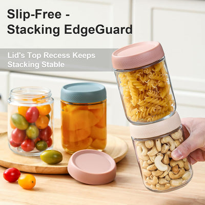 Glass Oats Containers – 16oz, 6 Pack