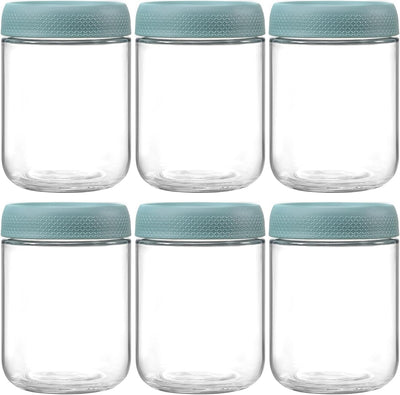 Glass Oats Containers – 16oz, 6 Pack